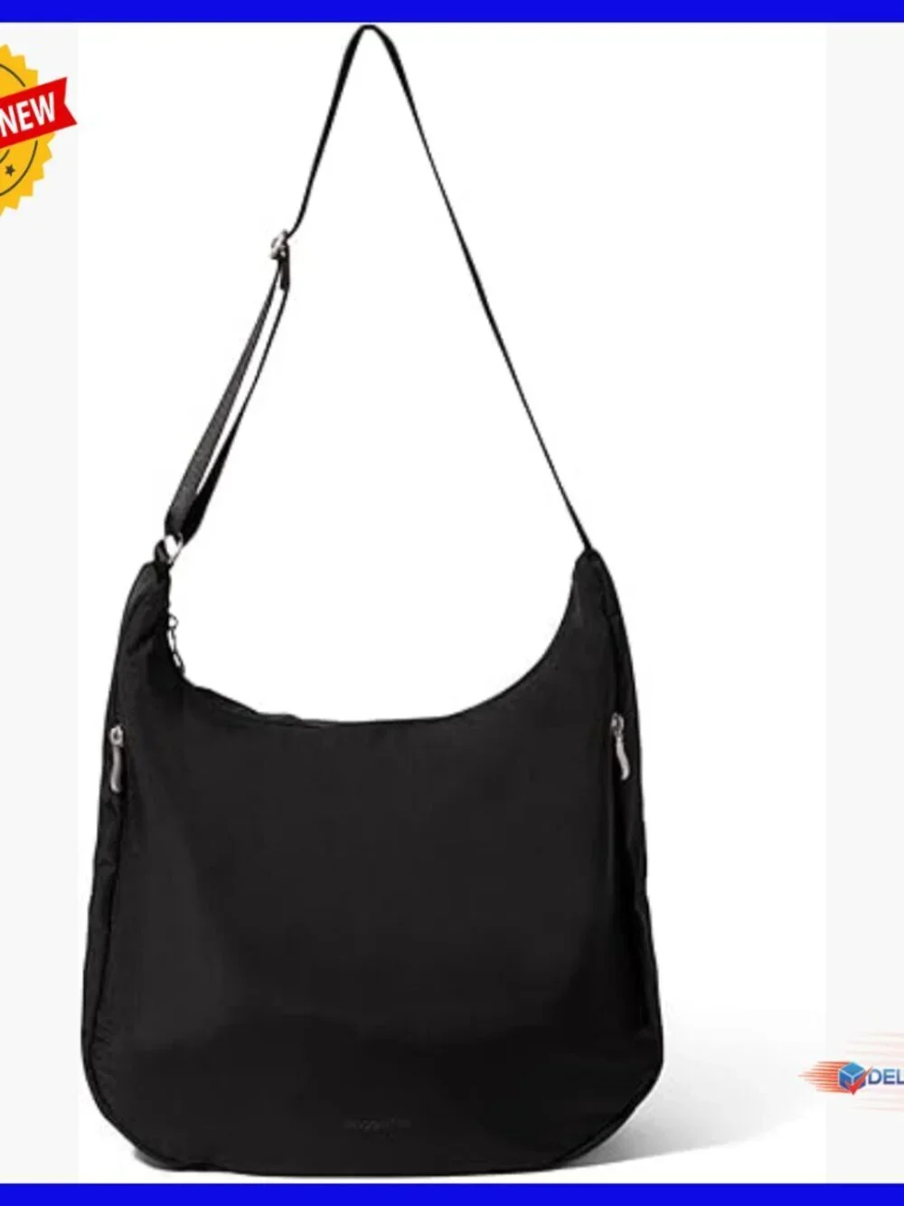 Lightweight Nylon Hobo Crossbody Bag with RFID Pocket, Adjustable Strap